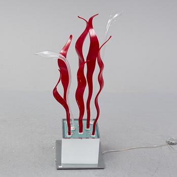 Diego Chilò, a glass 'Byblis' table light, Leucos, Italy.