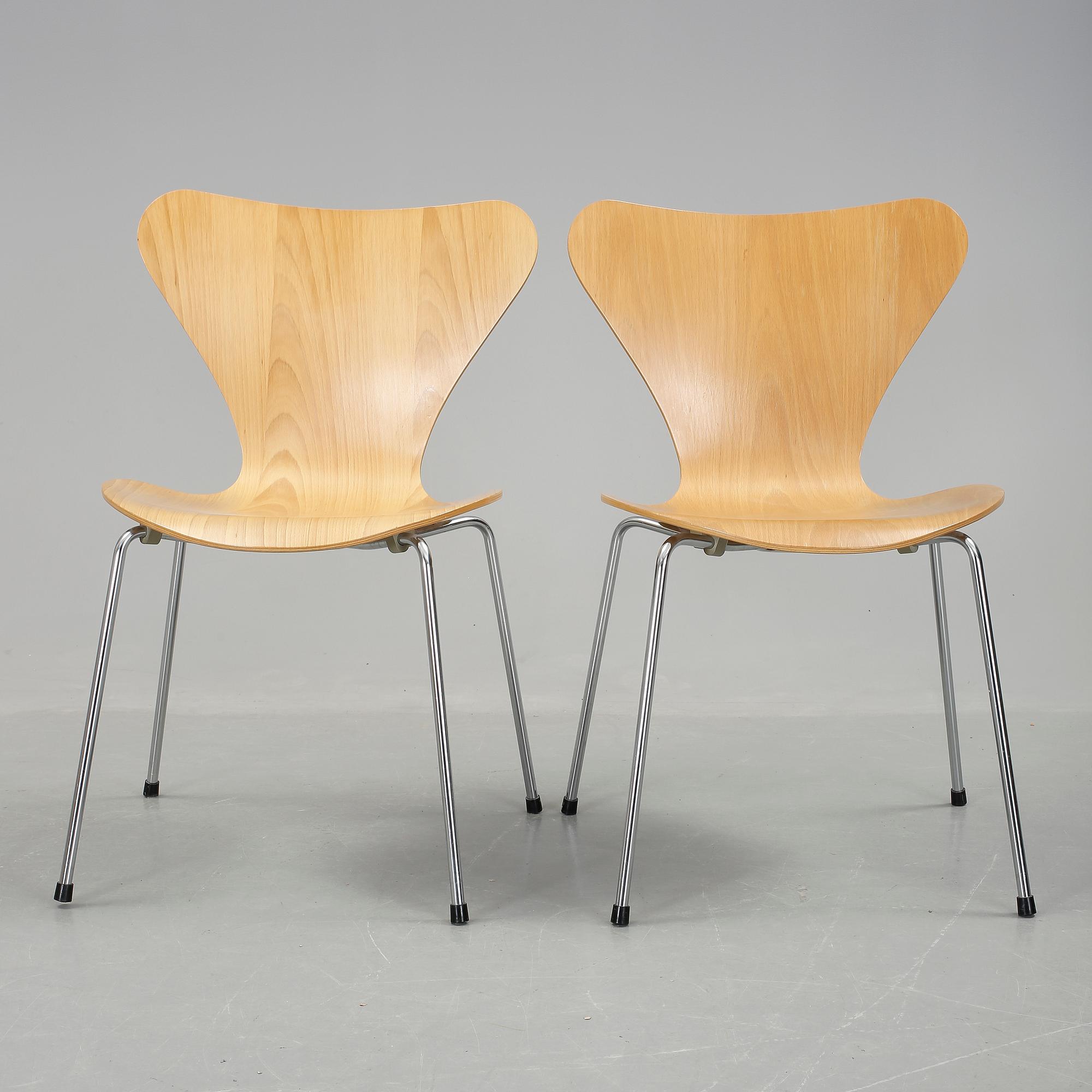 STOLAR, 2 st, "Sjuan", Arne Jacobsen, Fritz Hansen.