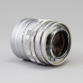 OBJEKTIV, Summicron 1:2/90 nr 1743142, formgivet av Walter Mandler, Leitz Canada. Med visoflex.