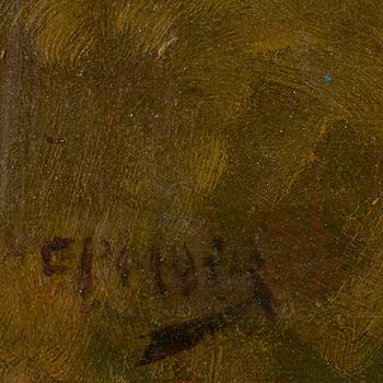 OKÄND KONSTNÄR, olja på duk, möjligen Ryssland. Otydlig Sign.