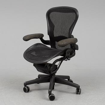 A 'Aeron' office chair by Herman Miller.