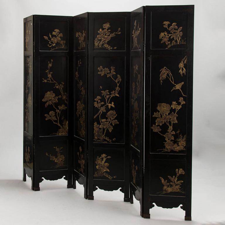 Vikskärm, 6 delar, Kina 1900-talets första hälft.