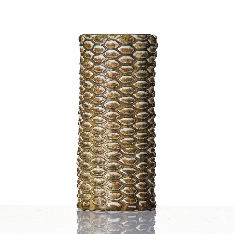 Axel Salto, a budding style stoneware vase, Royal Copenhagen, Denmark, post 1944, model no. 20670.
