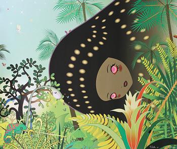 Chiho Aoshima · CHIHO AOSHIMA, offsettryck, signerat och numrerat 93/300, daterat i tryck 2005.