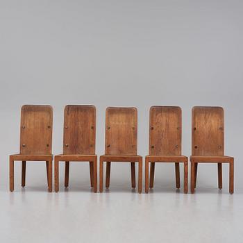 Axel Einar Hjorth, stolar, 5 st,"Lovö", Nordiska Kompaniet, 1930-tal.