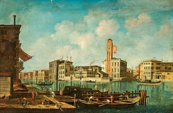 Antonio Canal (Canaletto) Hans efterföljd, Motiv från Venedig.