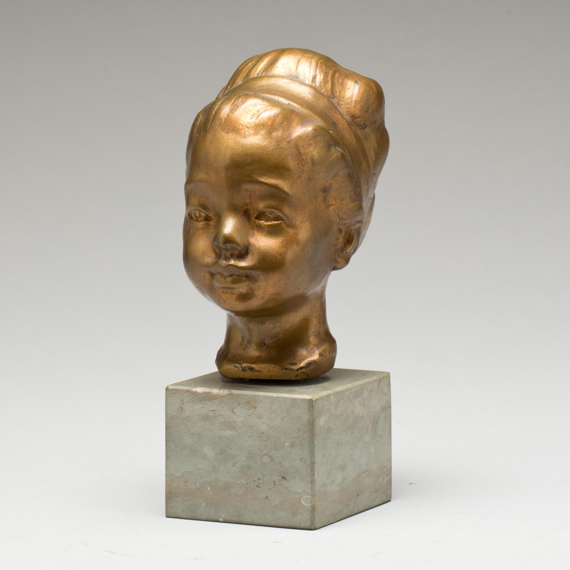 HELGE HÖGBOM, skulptur, brons. Signerad.