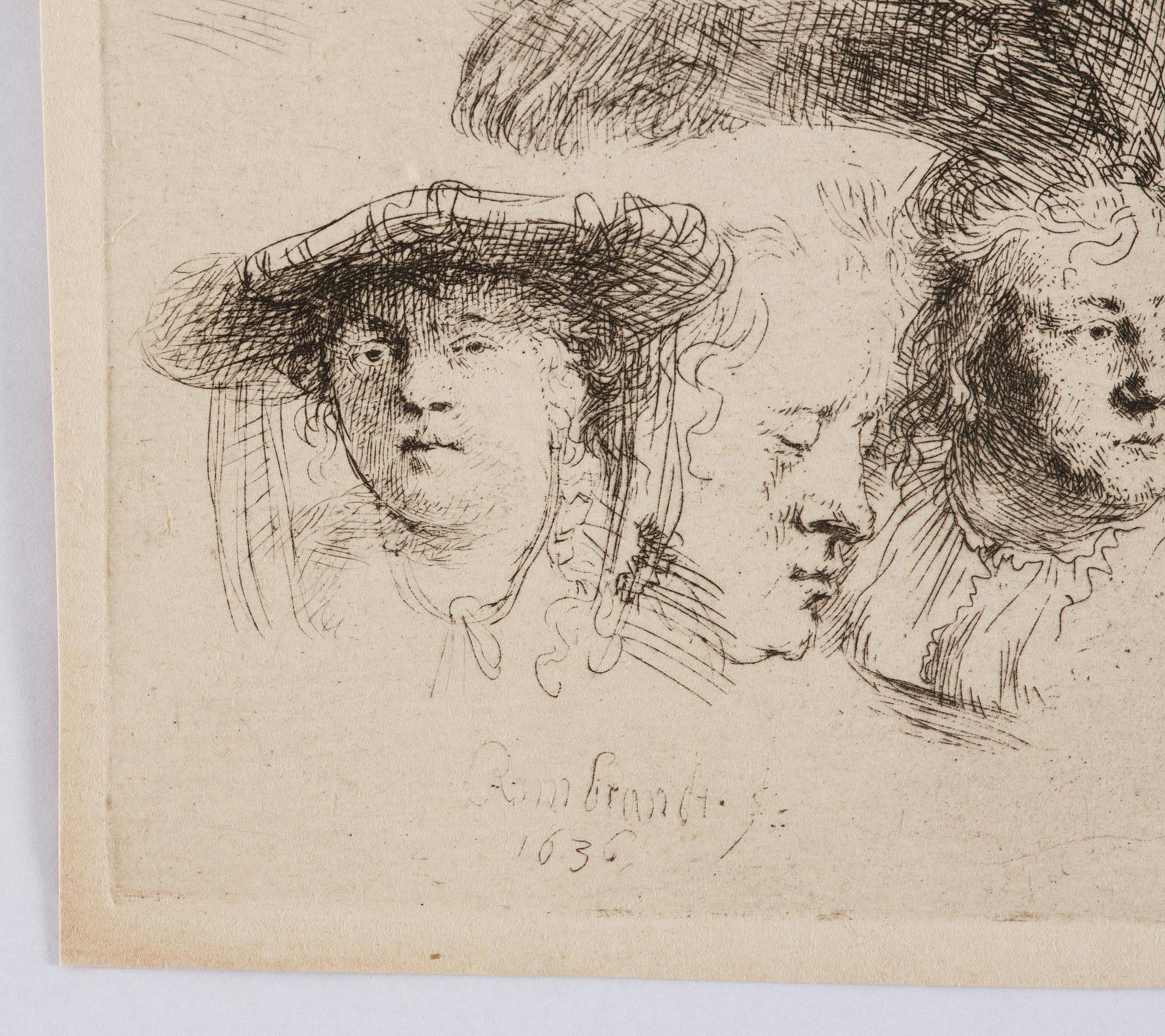 Rembrandt Harmensz van Rijn, "Head of Saskia and Others".