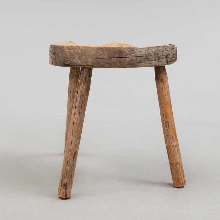 A folk art stool 19th century.