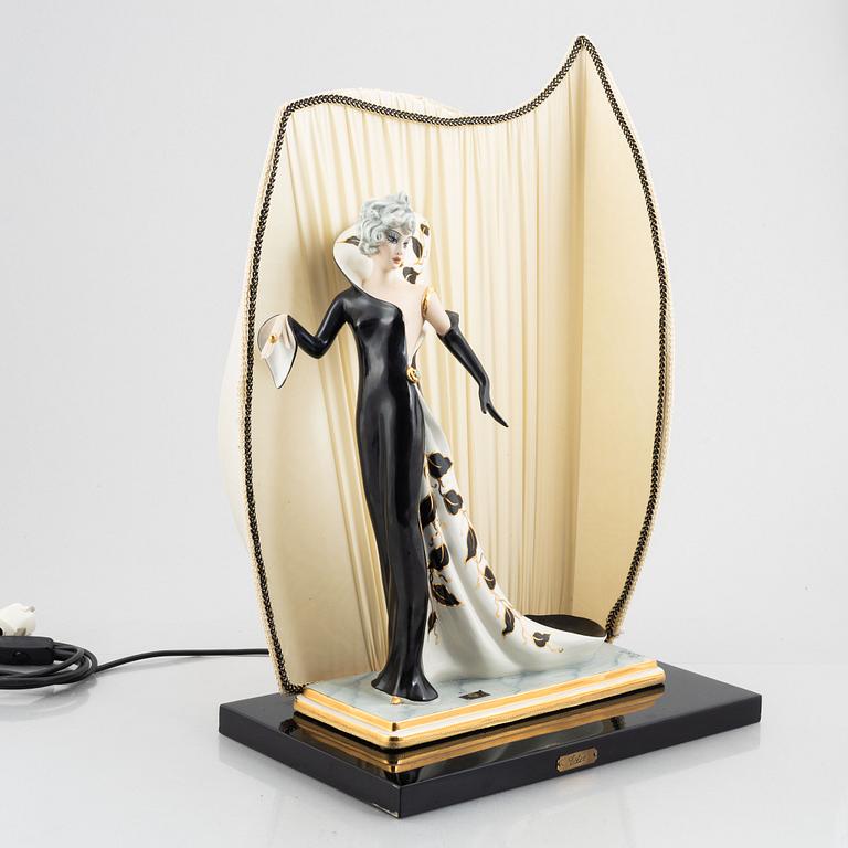 A limited edition Ester porcelain table lamp by Mario Pegoraro, Capodimonte, Italy, end of the 20th century.