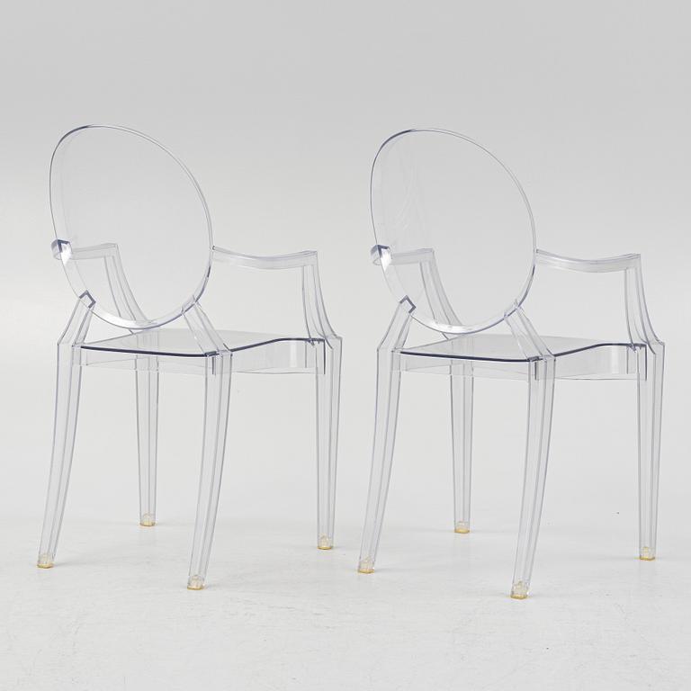 Philippe Starck, stolar, 6 st, "Louis Ghost", Kartell, Italien.