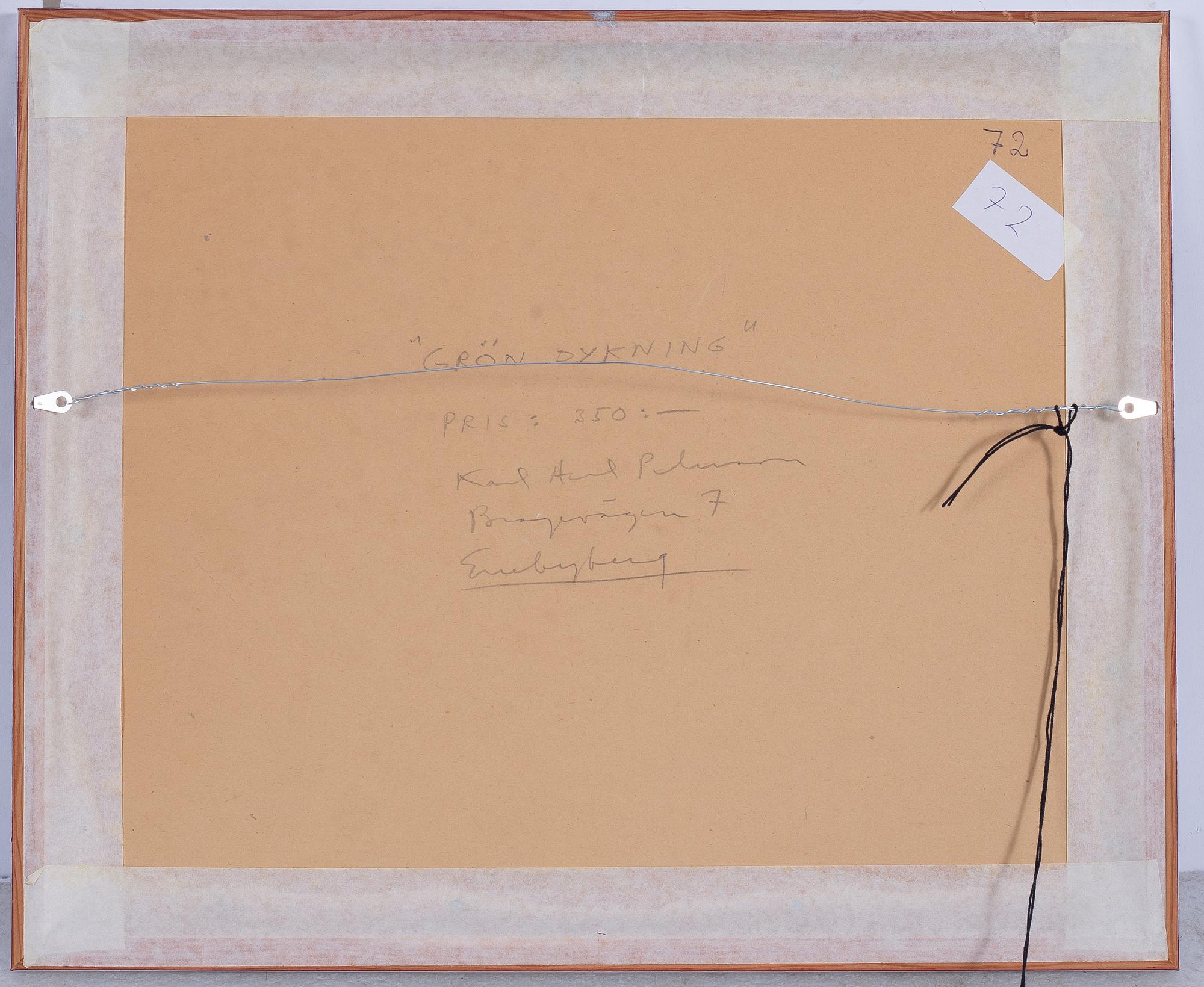 Karl Axel Pehrson, "Grön dykning".