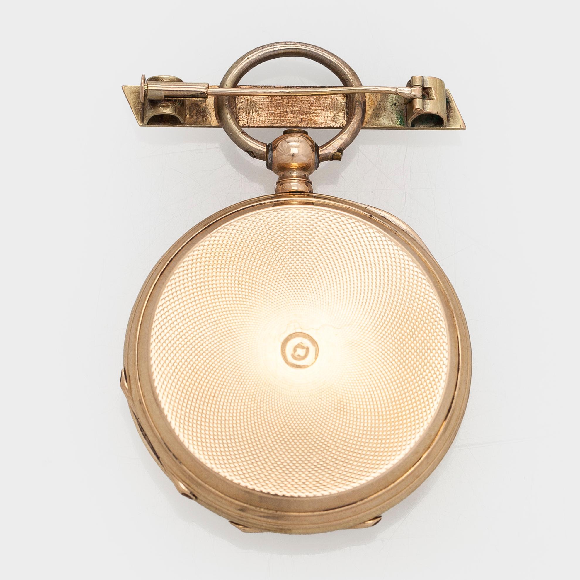 Pocket watch/pendant watch, hunter, 33.5 mm.