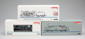 PARTI LOK, 3 st, Märklin 34989, 3187 och 3654. 1900/2000-tal.