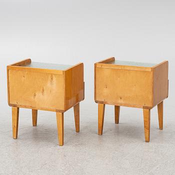 Bedside tables, a pair, Swedish Modern, 1940s.