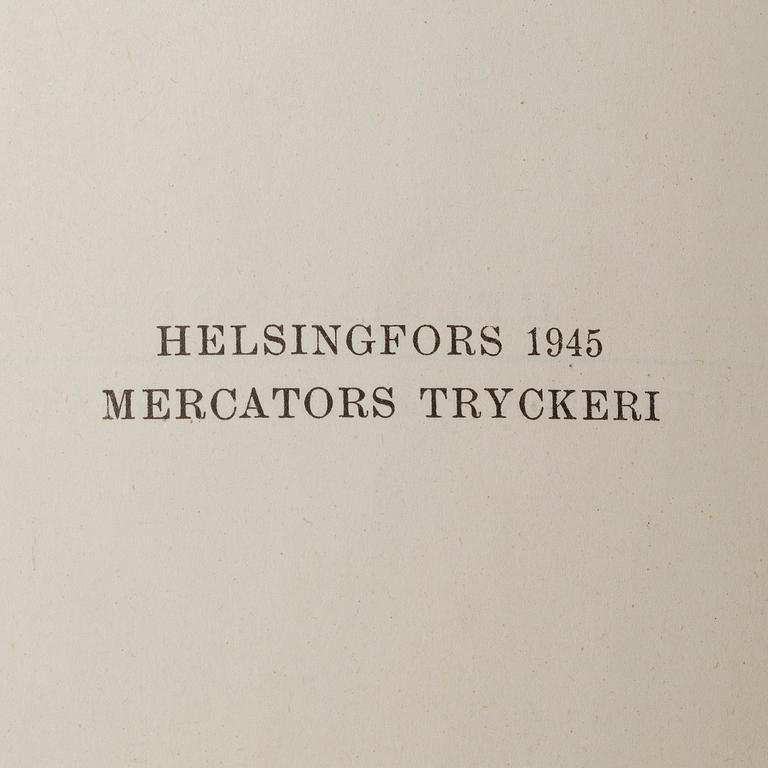 Four books by Tove Jansson and one by L. Carroll illustrated by Tove Jansson. 1945-1966. Signed drawing in one book.