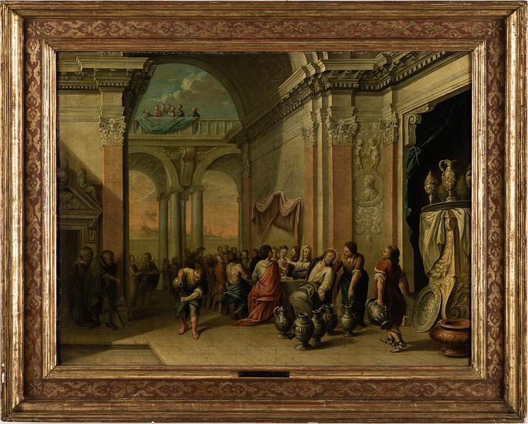 JOHANN GEORG PLATZER, fololower of, oil on canvas, inscirped J Platzer 1757.