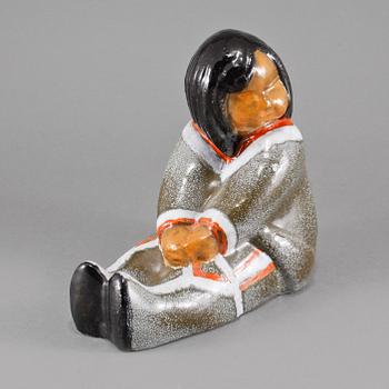 FIGURIN, "Eskimö", Vicke Lindstrand, Upsala-Ekeby, i produktion 1947-1974.