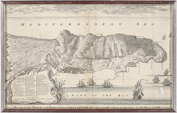 KARTA, kopparstick, James Basire, omkring 1700-talets mitt.