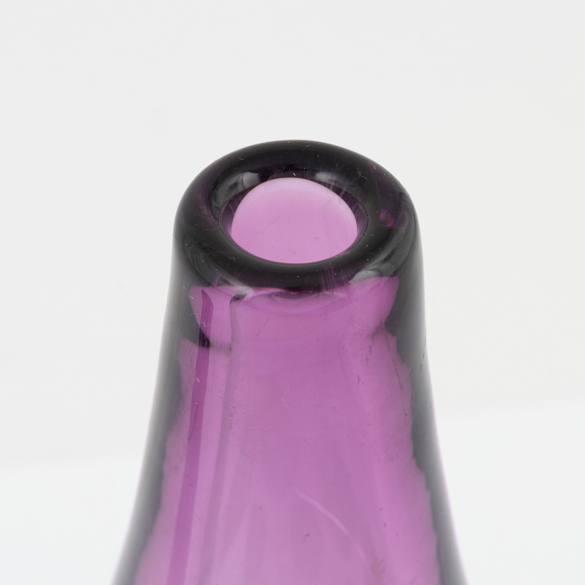 Anne Nilsson, a group of three glass vases, Orrefors.