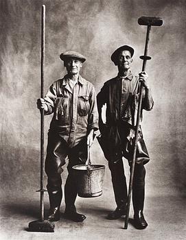 198. Irving Penn, "Lorry Washers, London 1950".