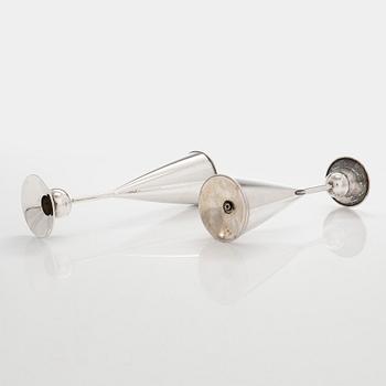 Kaj Blomqvist, A pair of  silver candlesticks, signed KB. Kultakeskus Hämeenlinna 1967.