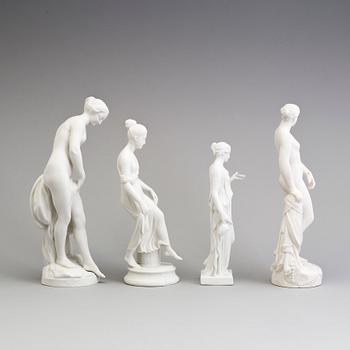 FOUR PARIAN FIGURES, Gustafsberg and Eneret, ca 1900.