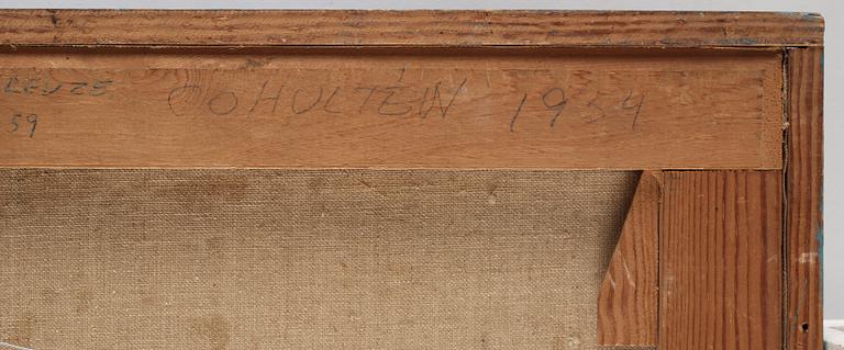 CO HULTÉN, oil on canvas, signed and signed and dated 1954 on strecther.