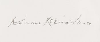 Kimmo Kaivanto, serigraph, signed and dated -99, numbered 14/99.