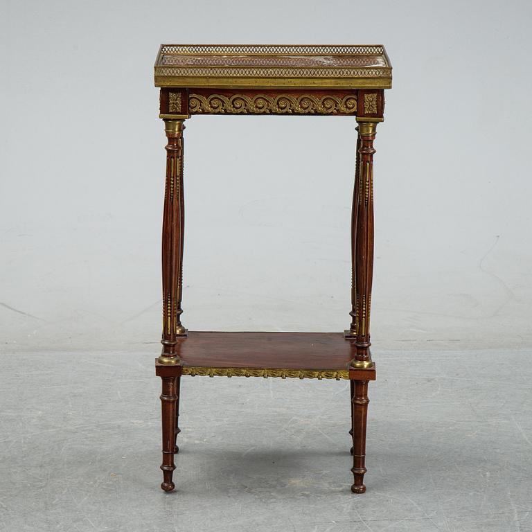 A Directoire style side table with marble top, 19th Century.