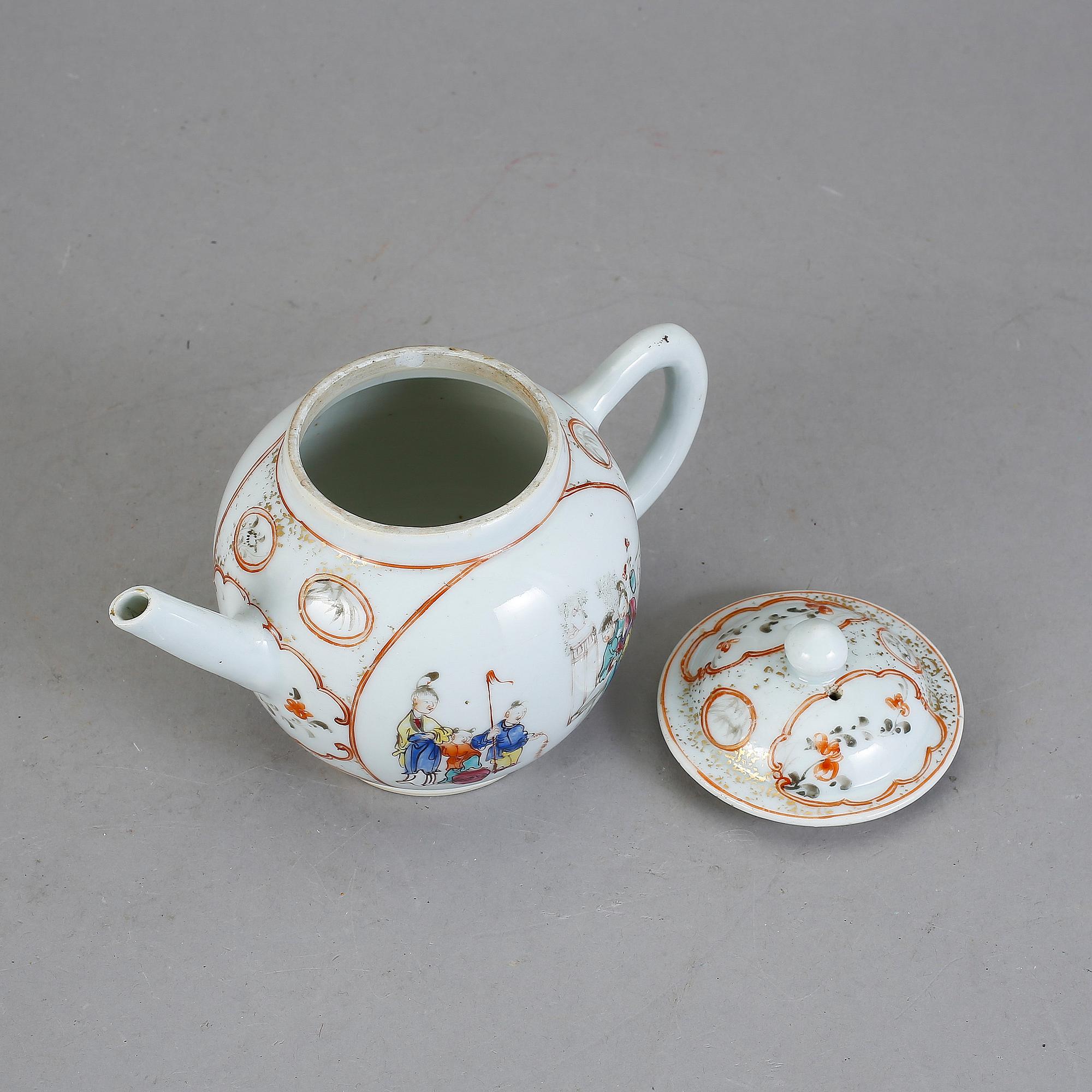 TEKANNA, porslin, Kina, 17/1800-tal.