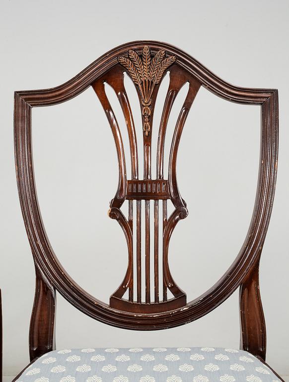 STOLAR, 4 st, Hepplewhite-stil, 1900-tal.