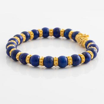 Armband 18K guld och lapis lazuli.