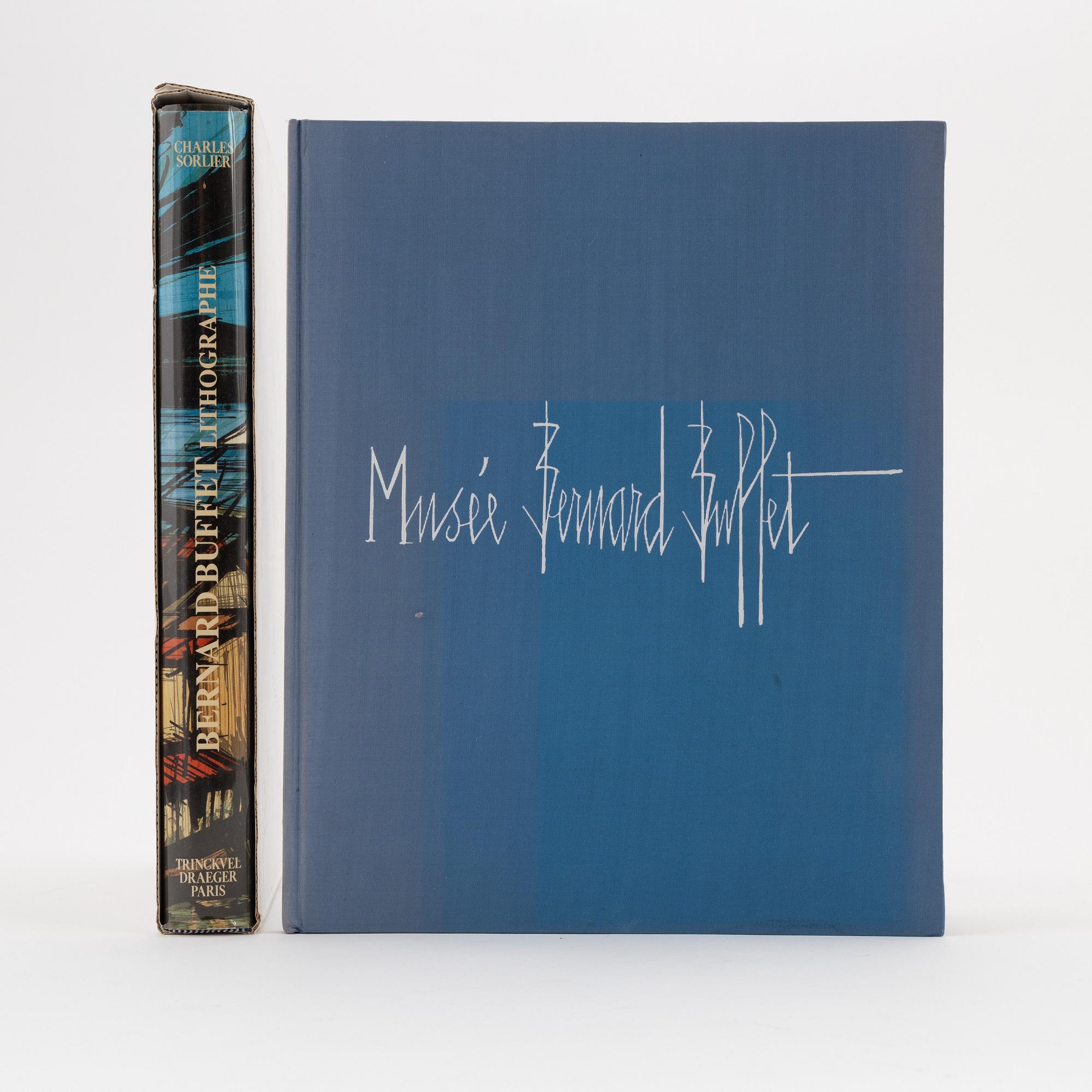 Bernard Buffet, "Bernard Buffet lithographe", 1979, med tre färglitografier, signerad med dedikation.