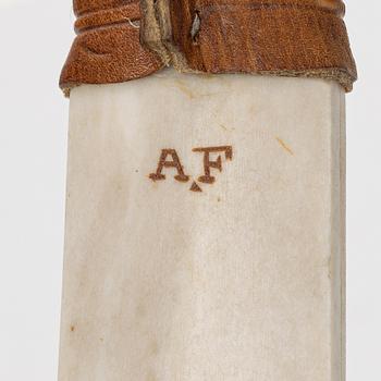 Anders Fankki, half-horn knife, signed.