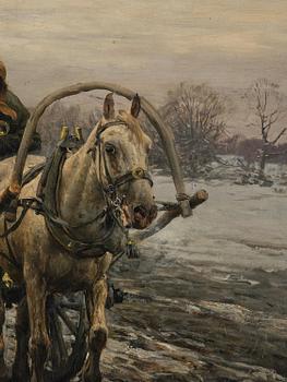 Alfred von Wierusz-Kowalski, "Postboten in Polen" (Brevbärare i Polen).