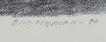 OLLE NYMAN, färglitografi. Numrerad 199/230 samt signerad och daterad -90.