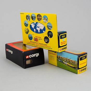 13 Corgi vehicles, England 1970's-80's.