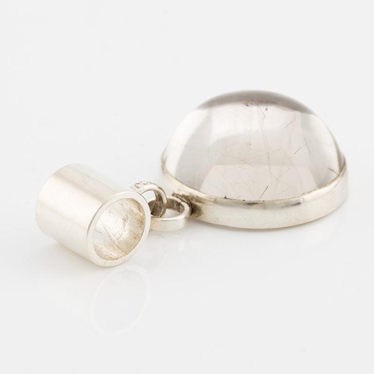 Cecilia Johansson, a silver and rutilated quartz pendant, Gothenburg 1979/80.
