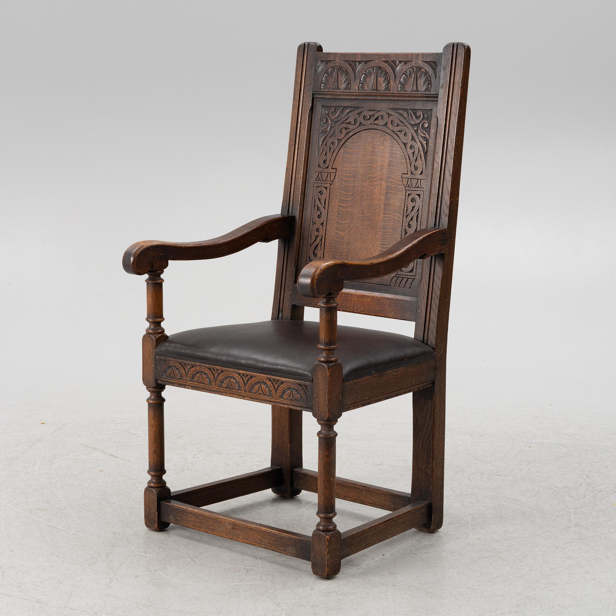 Karmstol, barockstil, omkring år 1900.