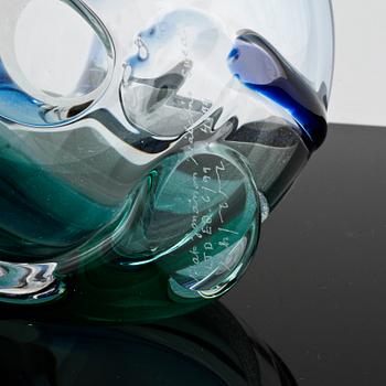 VAS, glas, Mats Jonasson, Målerås, limited edition, signerad och numrerad 6/99, 2000-tal.