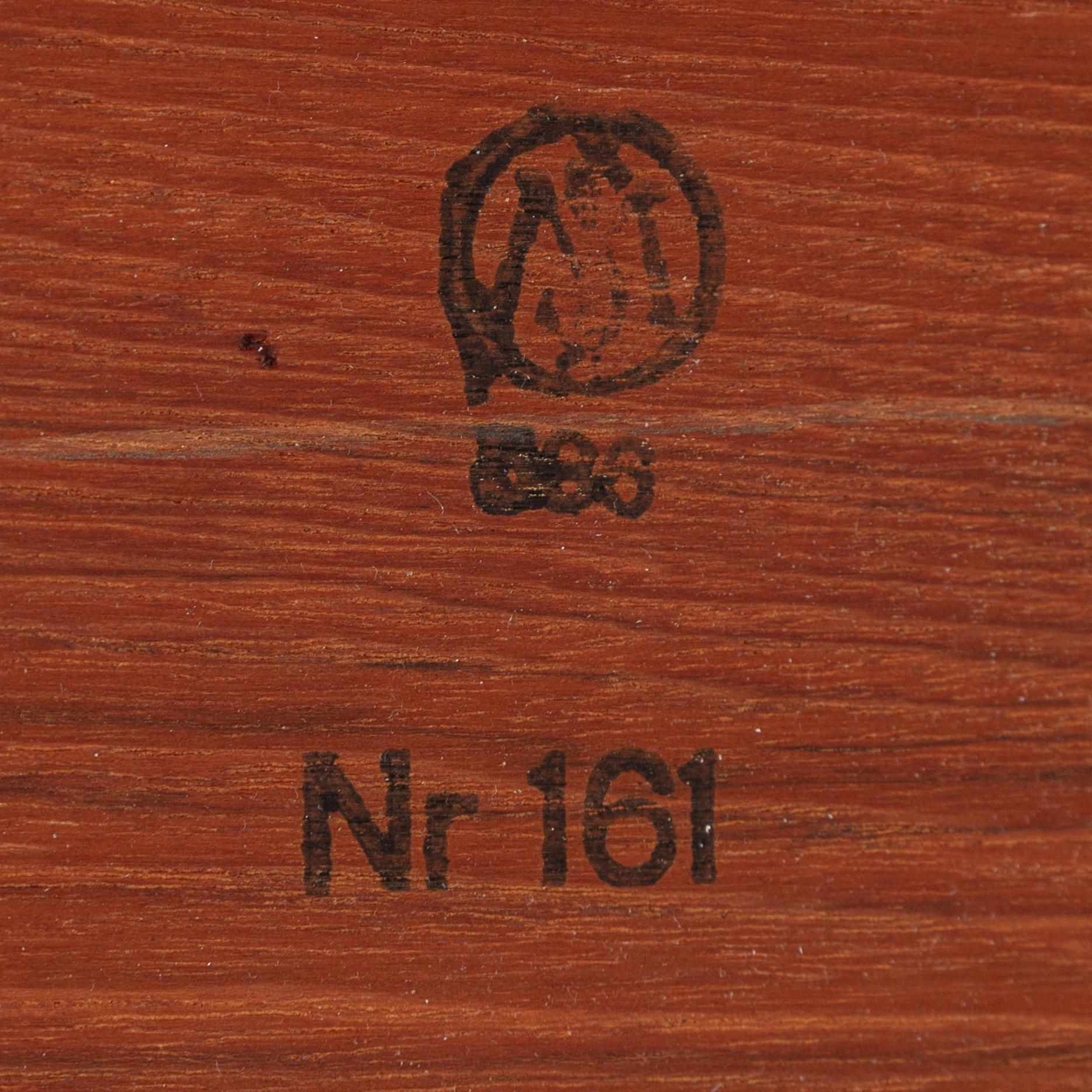 A sofa table, model 161, designed by O. Calsson for  AB Emmaboda Möbelfabrik, formgivet 1959.