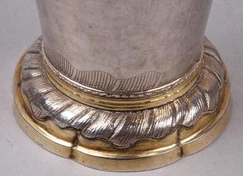 BÄGARE, silver, Erik Lemon, Uppsala 1780. Vikt 408 gram.