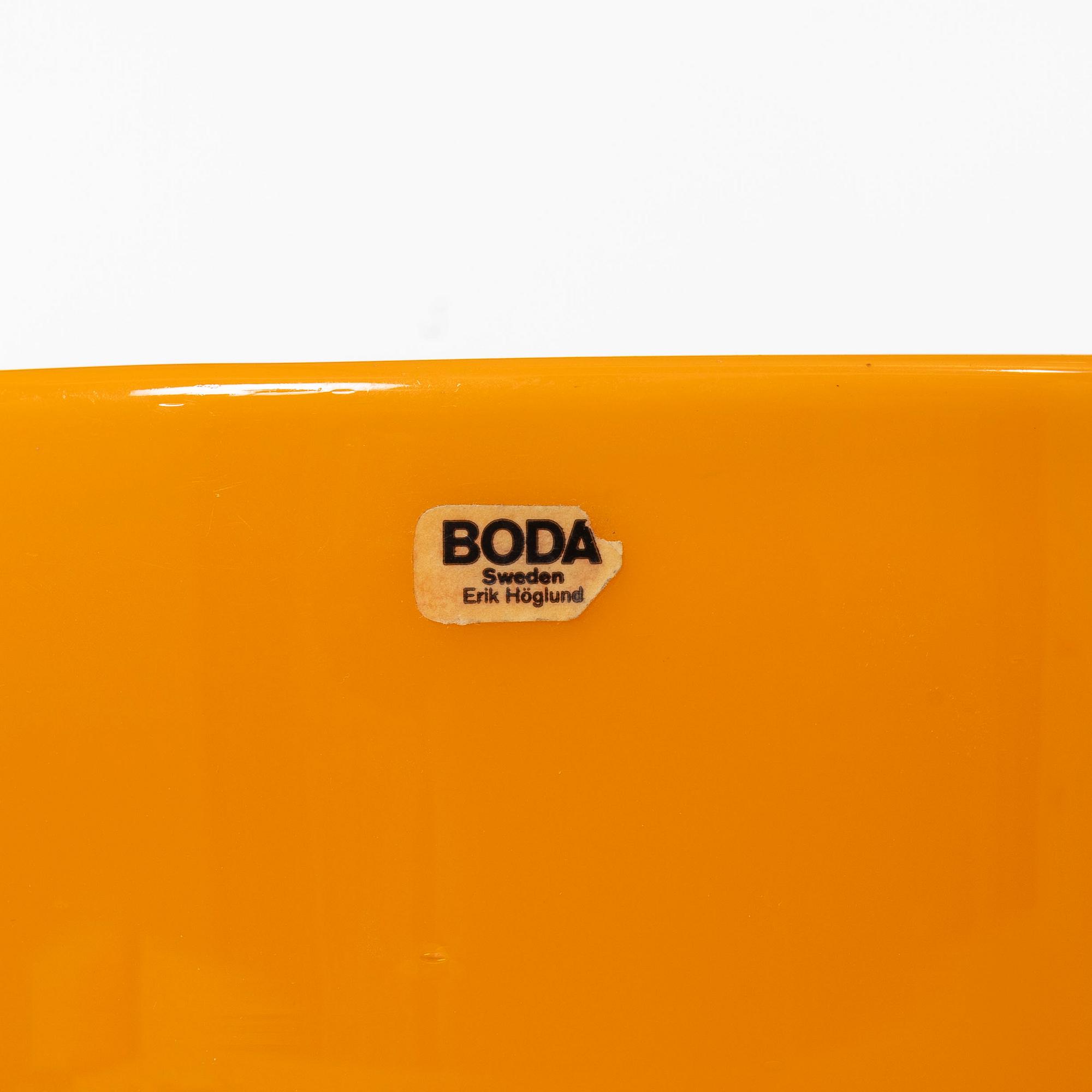 Erik Höglund, a set of nine glass vessels, Boda.