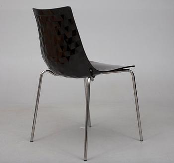 STOLAR, 4 st, akryl och stål, "Ice Chair" Calligaris, Italien.