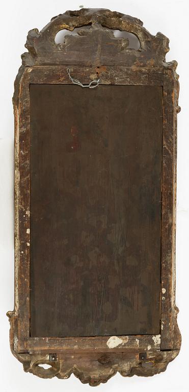 A pair of Swedish rococo two-light girandole mirrors, later part 18th century.