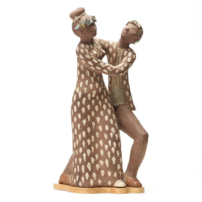 Stig Lindberg, A Stig Lindberg stoneware sculpture of a dancing couple, Gustavsberg studio, Sweden 1940's.