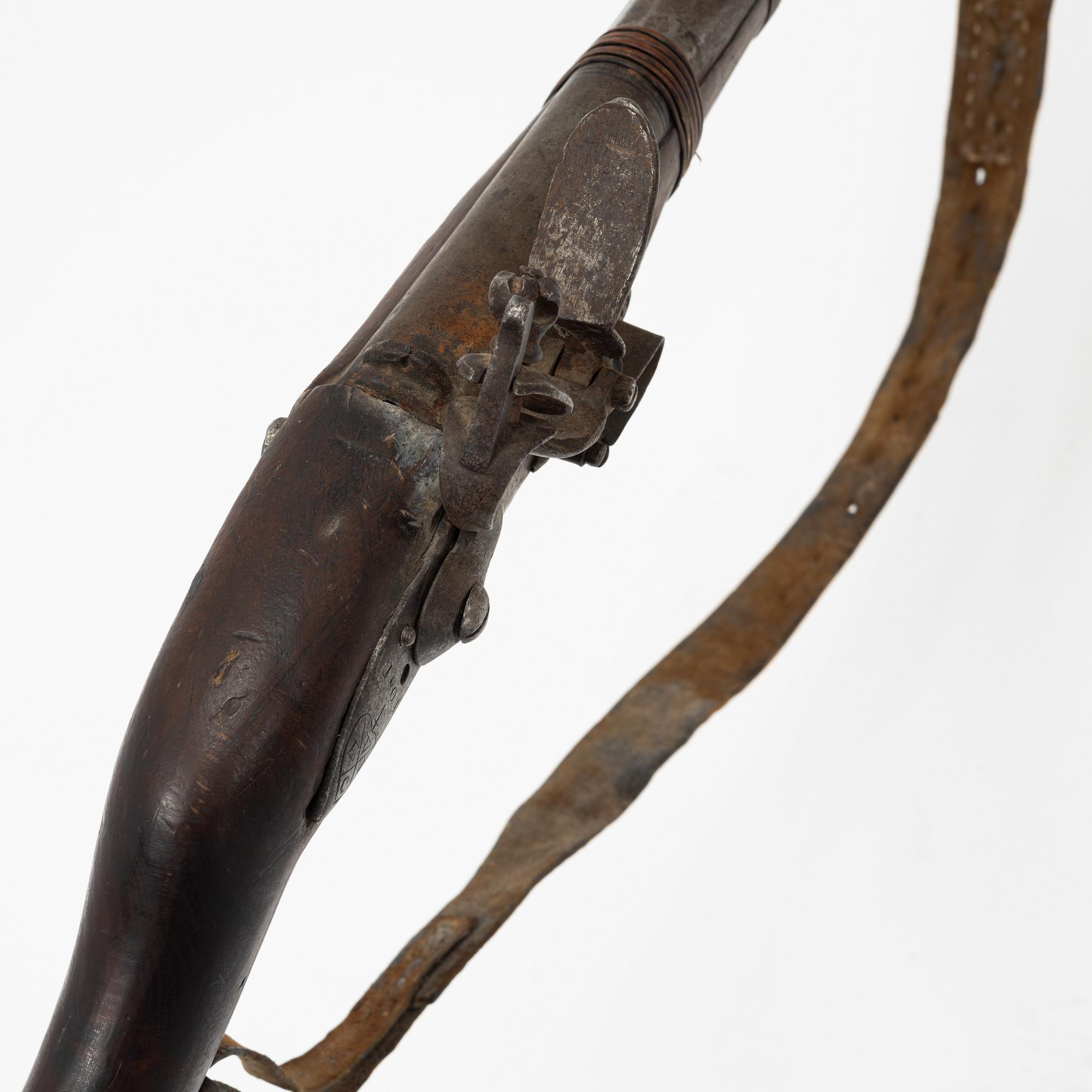 A flintlock Jezail, with an East India Company lock, 19th Century.