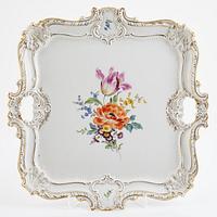 Tray, porcelain, Rococo style, Meissen, Germany, 1934-1945.