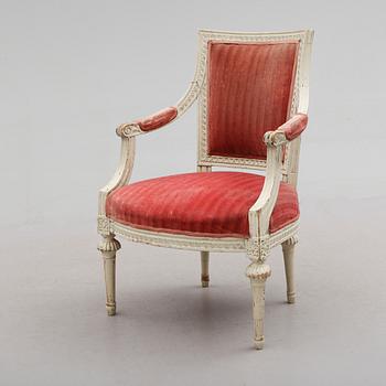 KARMSTOL, gustaviansk, 1700-talets andra hälft, Olof Ericsson (1754-1808), Stekered, Lindome.